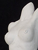 sculpture, Feminine torso, gesso